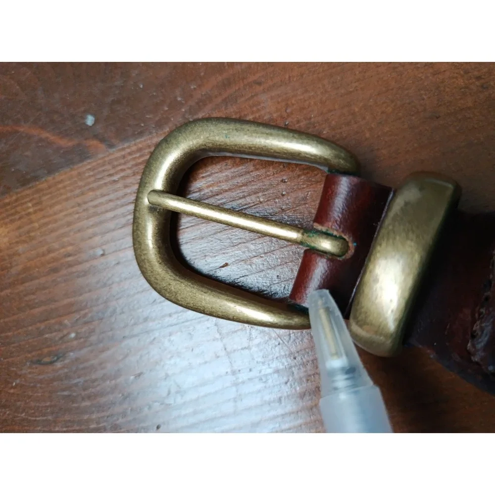 Pinehurst Golf YRI Canvas & Leather Belt Mens Size 42/105 Blue